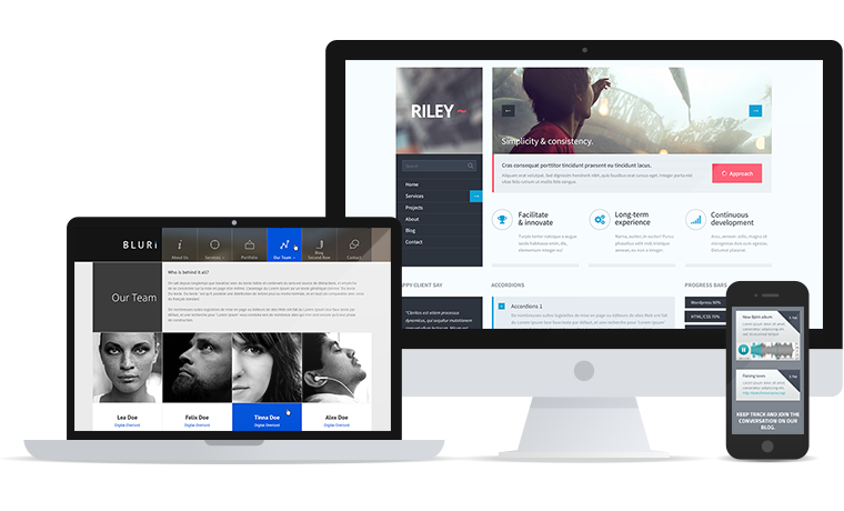 Desktop and tablet interface preview